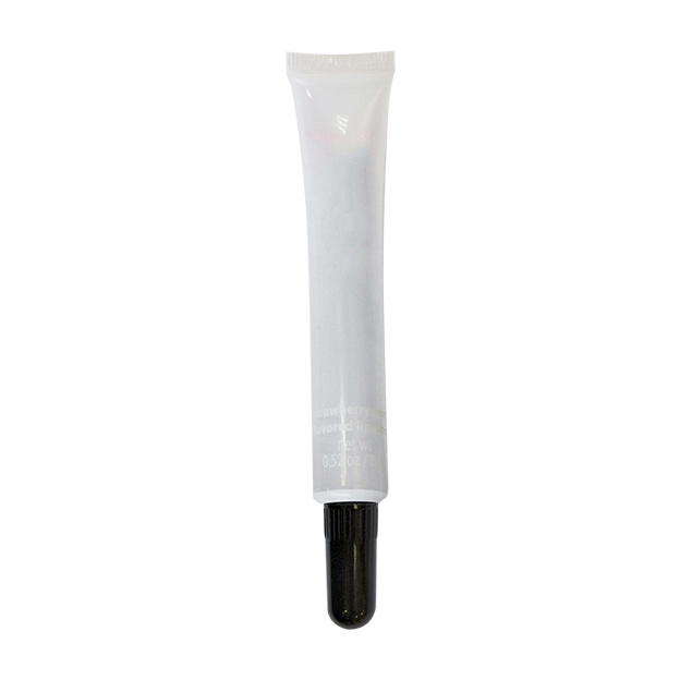 16 Tube size transparent lipstick tube offset with transparent lipstick inner stopper + black long tube cap-1