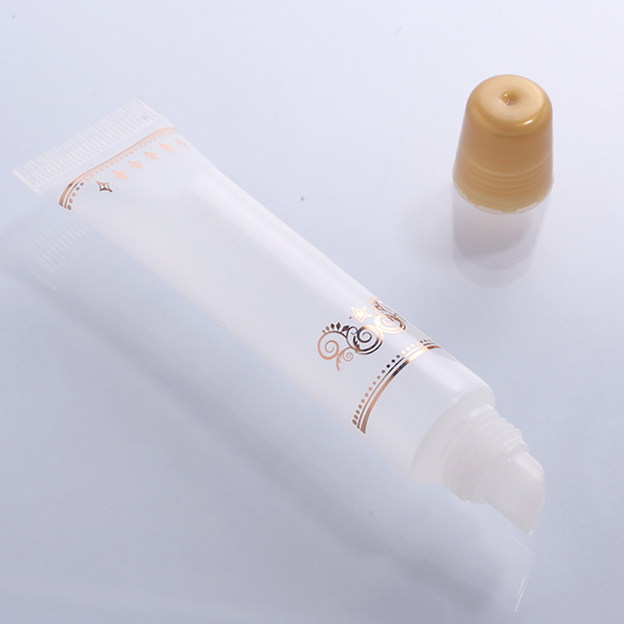 19 Transparent tube screen printing + hot stamping with lipstick inner plug + colored lipstick cap-1