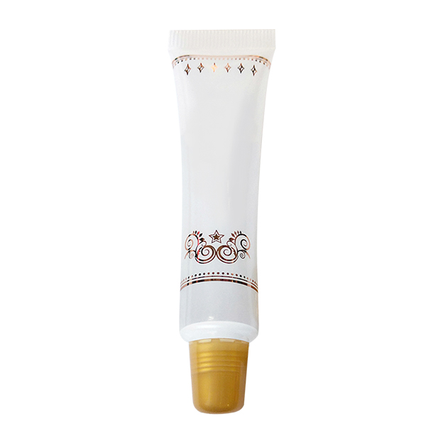 19 Transparent tube screen printing + hot stamping with lipstick inner plug + colored lipstick cap-1