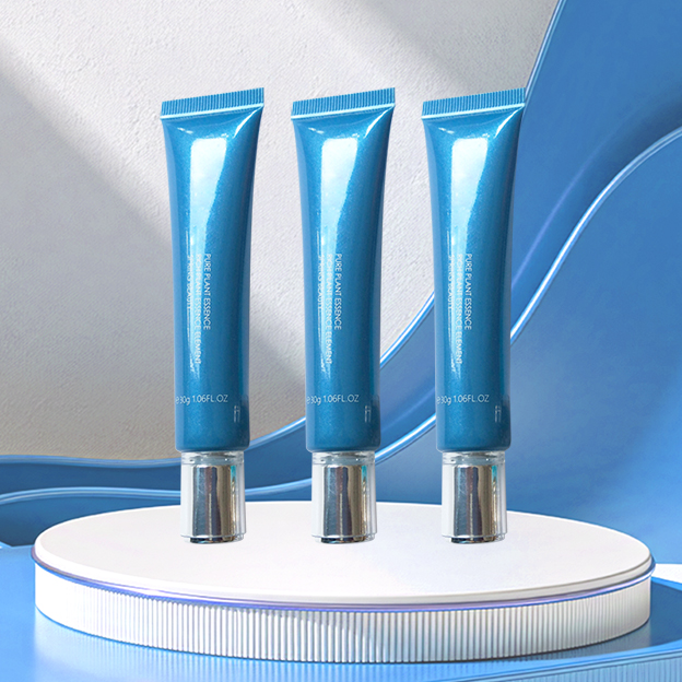 22 Tube diameter colored pearlescent tube silk screen printing + hot stamping with transparent acrylic electroplated gold screw cap-1