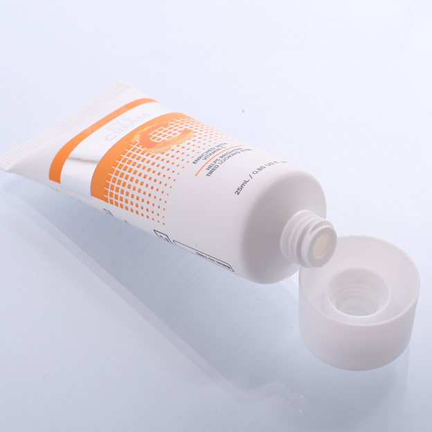 25 Tube diameter offset printing + hot stamping with white screw cap-1