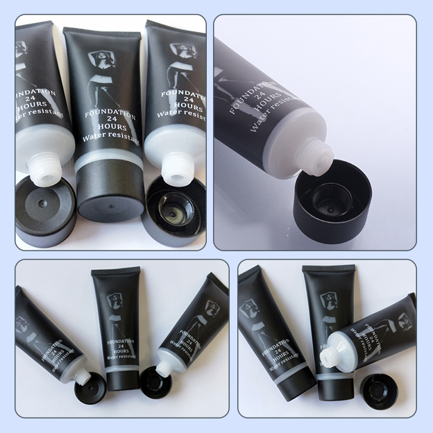 30 Tube diameter transparent tube silk screen + hot stamping black frosted cap-1