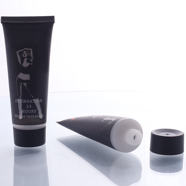30 Tube diameter transparent tube silk screen + hot stamping black frosted cap-1