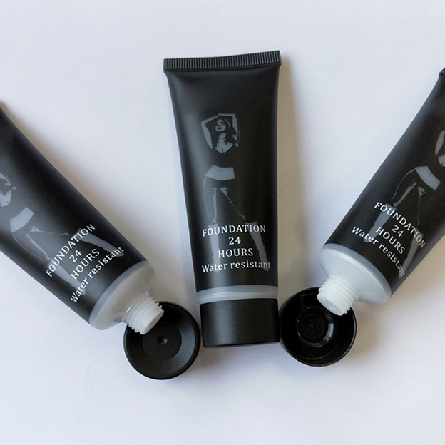 30 Tube diameter transparent tube silk screen + hot stamping black frosted cap-1