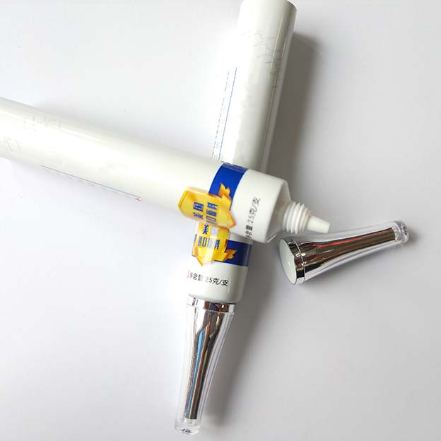 D22 270um pointed mouth + inner stopper offset printing with acrylic electroplated silver horn cover-1
