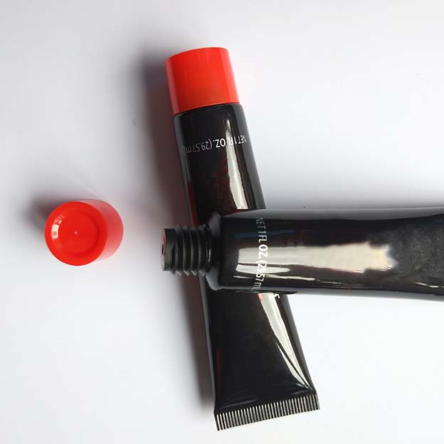 D22 270um silver sheet offset printing + aluminum leakage process small discharge port with red glossy surface screw cap-1