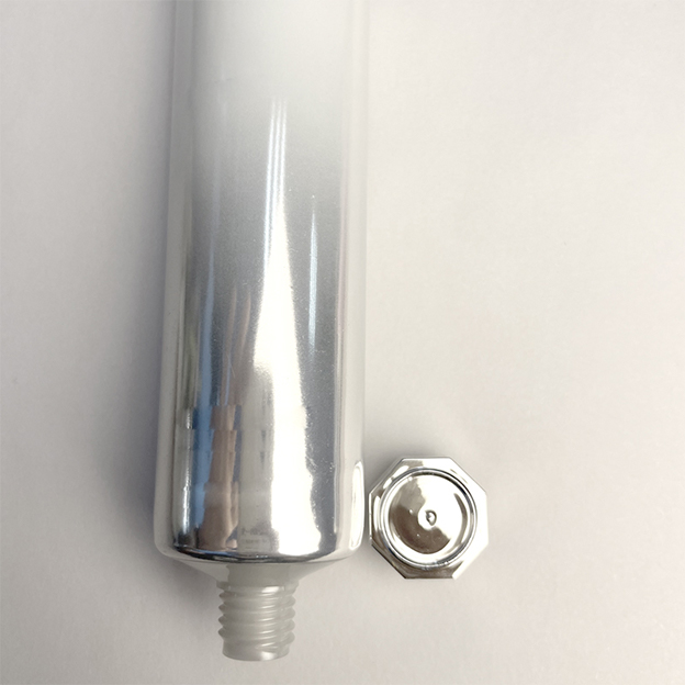 35 Pipe diameter aluminum-plastic composite tubes high-gloss sheet offset printing silver screen printing process with silver octagonal cap 50ml hand cream tube