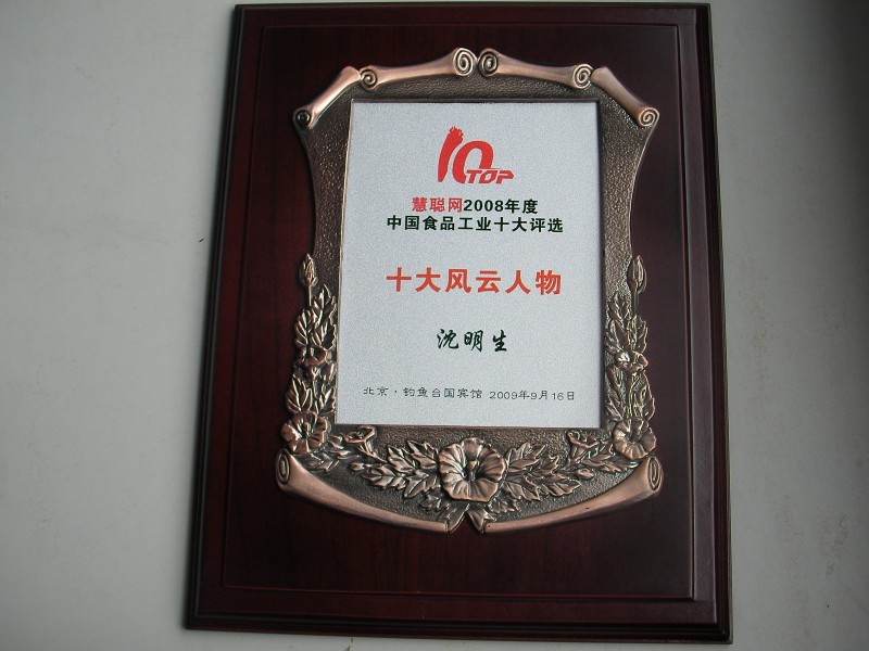 Top 10 Influential Figures Certificate